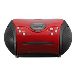 LENCO UKW-Radio m.CD stereo,rot/schwarz SCD-24 red/black