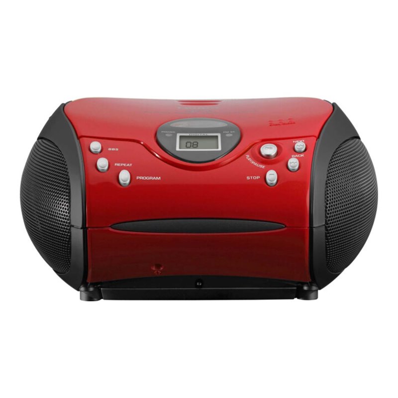 LENCO UKW-Radio m.CD stereo,rot/schwarz SCD-24 red/black