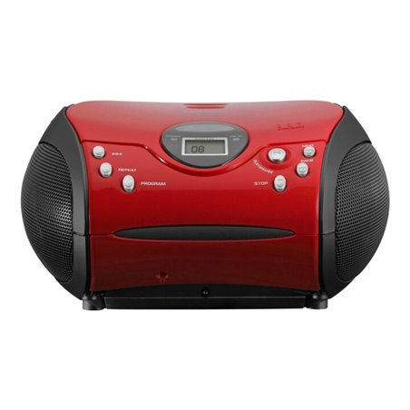 LENCO UKW-Radio m.CD stereo,rot/schwarz SCD-24 red/black