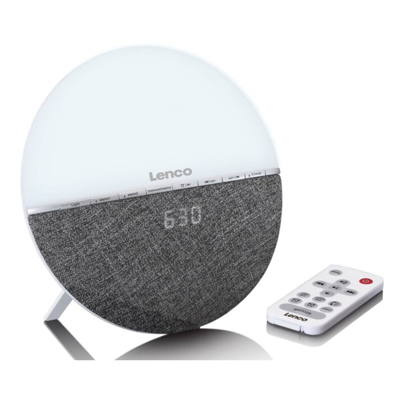 LENCO Bluetooth-Uhrenradio Wake-up-Light CRW-4 Grey