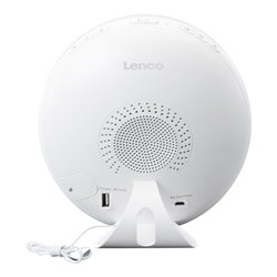 LENCO Bluetooth-Uhrenradio Wake-up-Light CRW-110WH White