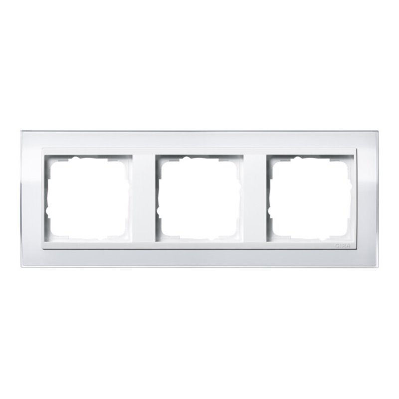 Gira Abdeckrahmen 3fach klar weiß 0213723