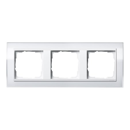 Gira Abdeckrahmen 3fach klar weiß 0213723