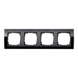 Gira Abdeckrahmen 4fach klar schwarz 0214738