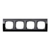 Gira Abdeckrahmen 4fach klar schwarz 0214738
