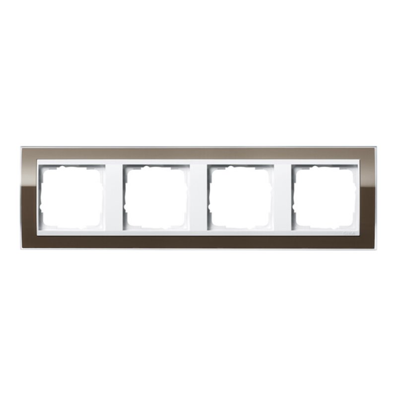 Gira Abdeckrahmen 4fach klar braun 0214763