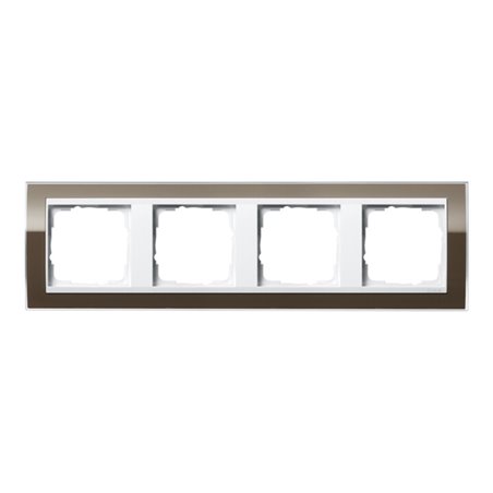 Gira Abdeckrahmen 4fach klar braun 0214763
