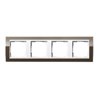 Gira Abdeckrahmen 4fach klar braun 0214763