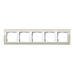 Gira Abdeckrahmen 5fach klar sand 0215773