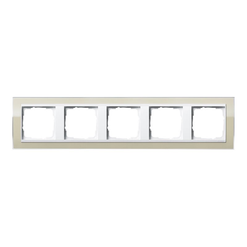 Gira Abdeckrahmen 5fach klar sand 0215773