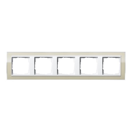 Gira Abdeckrahmen 5fach klar sand 0215773