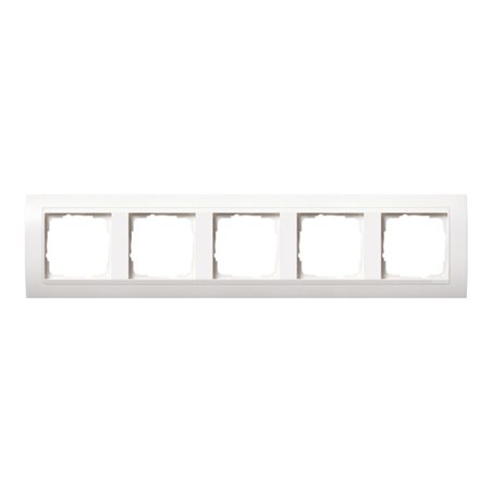 Gira Abdeckrahmen 5fach reinweiß Event 0215803