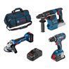 Bosch 18V GSR+GWS+GBH+2x PC 18V+GAL+bag
