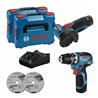 Bosch 12V kit: GSR + GWS + 2 x GBA 2.0Ah + GAL