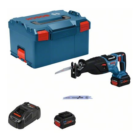 Bosch Akku-Säbelsäge GSA 18V-28, 2 Akku ProCORE18V 5.5Ah, Ladegerät u. L-BOXX