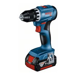 Bosch Akku-Bohrschrauber GSR 18V-45, 2 Akku GBA 18V 3.0Ah, Ladegerät u. L-BOXX