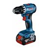 Bosch Akku-Bohrschrauber GSR 18V-45, 2 Akku GBA 18V 3.0Ah, Ladegerät u. L-BOXX
