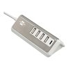 Brennenstuhl®estilo USB Ladegerät mit Schnellladefunktion / Mehrfach USB Ladestation mit Edelstahloberfläche und 1,5m Textil-Kab