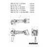 Metabo Akku-Winkelschleifer WB 18 LT BL 11-125 Quick mit Bremse, Schnellspannmutter, drehbarem Akkupack metaBOX 165 L