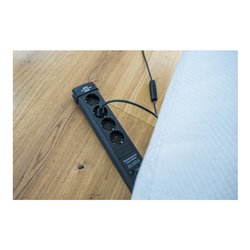 Brennenstuhl Premium-Line, Steckdosenleiste 4-fach mit Überspannungsschutz bis zu 60.000 A