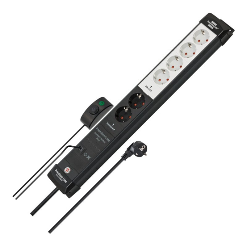 Brennenstuhl Premium-Line Comfort Switch Plus Steckdosenleiste 6-fach (1951560103)