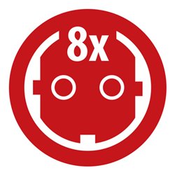 Brennenstuhl Steckdosenturm 8-fach mit USB