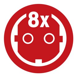 Brennenstuhl Steckdosenturm 8-fach mit USB