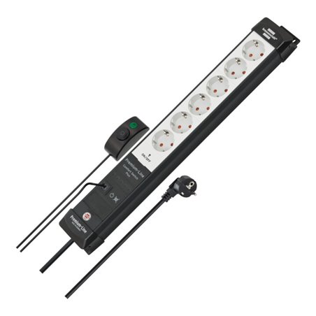 Brennenstuhl Premium-Line Comfort Switch Plus Steckdosenleiste 6-fach (1951560102)
