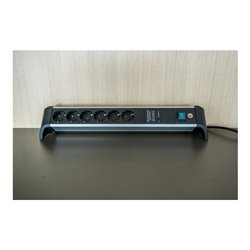Brennenstuhl Alu-Office-Line, Steckdosenleiste 6-fach mit Überspannungsschutz