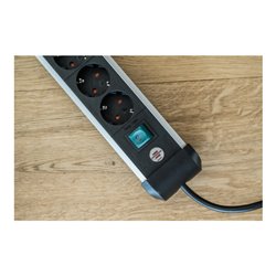 Brennenstuhl Premium-Alu-Line Steckdosenleiste 10-fach / Steckerleiste aus hochwertigem Aluminium