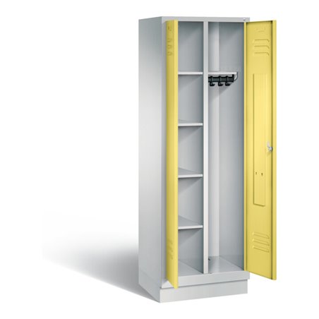 C+P Putzmittel-Spind Classic, H1800xB610xT500mm, Front Schwefelgelb, Korpus Lichtgrau (8160-20)