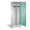 C+P Schwarz-Weiss-Spind Classic, H1850xB610xT500mm, Front Lichtgrün, Korpus Lichtgrau (8210-20)
