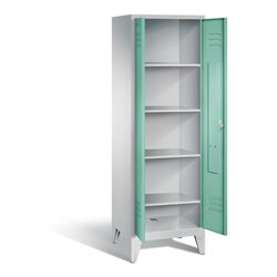 C+P Wäsche-Spind Classic, H1850xB610xT500mm, Front Lichtgrün, Korpus Lichtgrau (8212-20B)