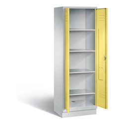 C+P Wäsche-Spind Classic, H1800xB610xT500mm, Front Schwefelgelb, Korpus Lichtgrau (8222-20B)