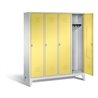 C+P Garderobenschrank Classic, H1850xB1590xT500mm, Front Schwefelgelb, Korpus Lichtgrau (8010-42)