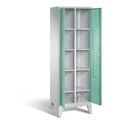 C+P Wäsche-Spind Classic, H1850xB610xT500mm, Front Lichtgrün, Korpus Lichtgrau (8012-20B)