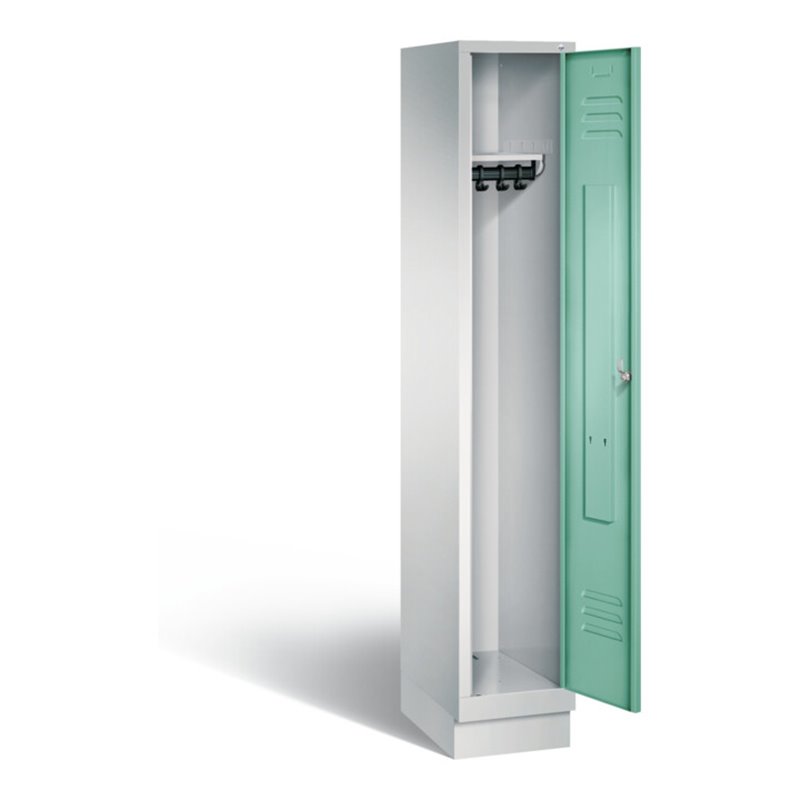 C+P Garderobenschrank Classic, H1800xB320xT500mm, Front Lichtgrün, Korpus Lichtgrau (8020-10)