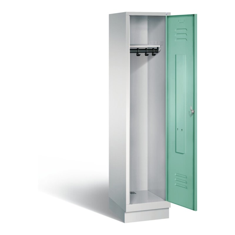 C+P Garderobenschrank Classic, H1800xB420xT500mm, Front Lichtgrün, Korpus Lichtgrau (8020-12)