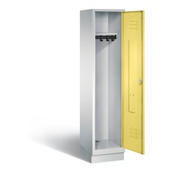 C+P Garderobenschrank Classic, H1800xB420xT500mm, Front Schwefelgelb, Korpus Lichtgrau (8020-12)