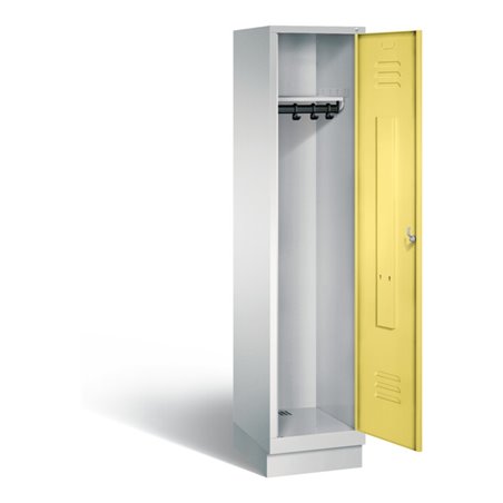 C+P Garderobenschrank Classic, H1800xB420xT500mm, Front Schwefelgelb, Korpus Lichtgrau (8020-12)