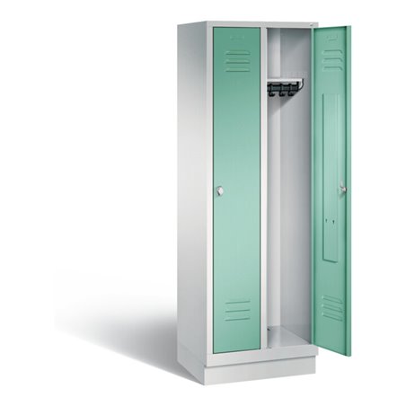 C+P Garderobenschrank Classic, H1800xB610xT500mm, Front Lichtgrün, Korpus Lichtgrau (8020-20)