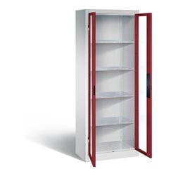 C+P Werkzeugschrank Acurado, H1950xB700xT400mm, Front Rubinrot, Korpus Lichtgrau (8910-055)