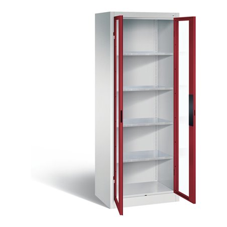 C+P Werkzeugschrank Acurado, H1950xB700xT500mm, Front Rubinrot, Korpus Lichtgrau (8911-055)
