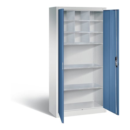 C+P Werkzeugschrank Acurado, H1950xB930xT400mm, Front Fernblau, Korpus Lichtgrau (8920-314)