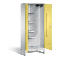 C+P Garderobenschrank Classic, H1850xB810xT500mm, Front Schwefelgelb, Korpus Lichtgrau (8110-02)