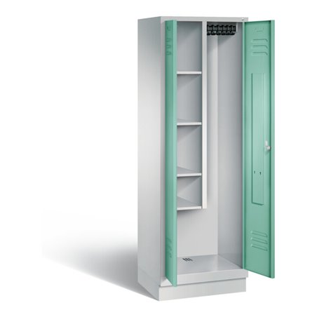 C+P Garderobenschrank Classic, H1800xB610xT500mm, Front Lichtgrün, Korpus Lichtgrau (8120-00)