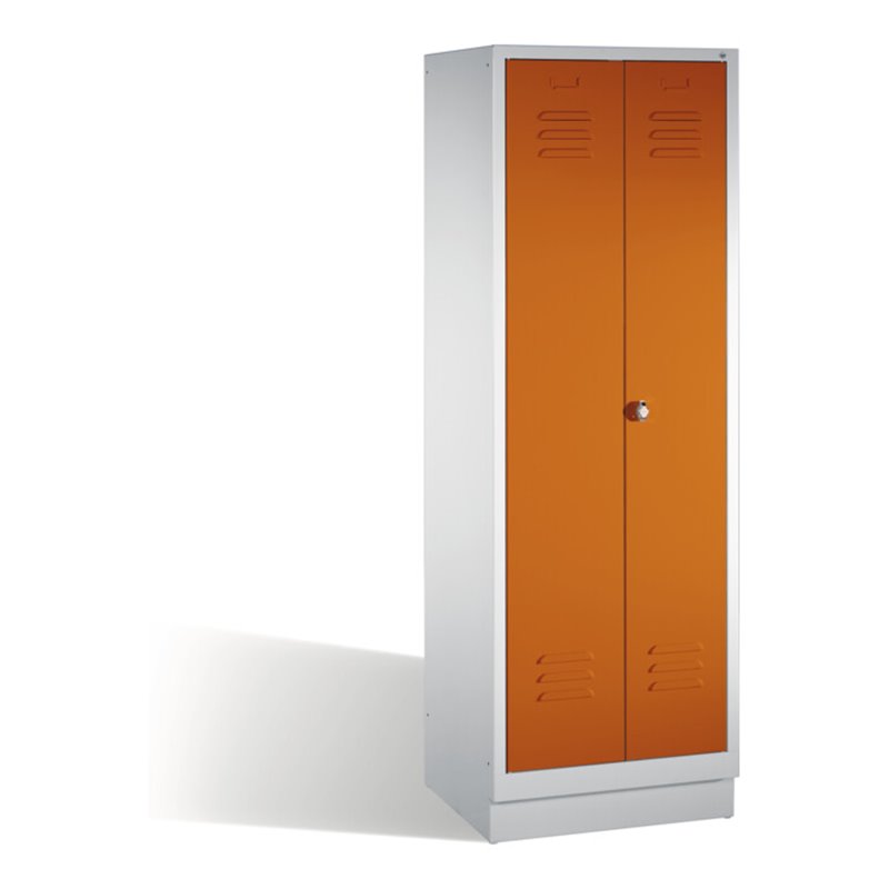 C+P Garderobenschrank Classic, H1800xB610xT500mm, Front Gelborange, Korpus Lichtgrau (8120-00)