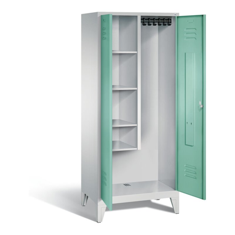 C+P Garderobenschrank Classic, H1850xB810xT500mm, Front Lichtgrün, Korpus Lichtgrau (8110-02)