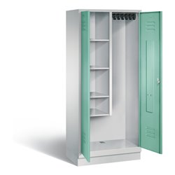 C+P Garderobenschrank Classic, H1800xB810xT500mm, Front Lichtgrün, Korpus Lichtgrau (8120-02)