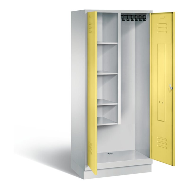 C+P Garderobenschrank Classic, H1800xB810xT500mm, Front Schwefelgelb, Korpus Lichtgrau (8120-02)